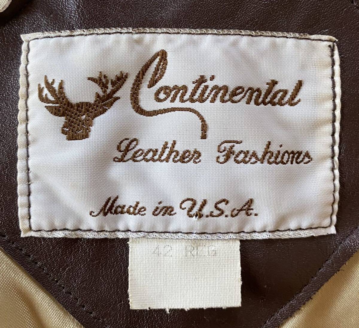 Continental Leather Fashions コンチネンタル レザー ウエスタン ベスト サイズ42/XL バイカー 本革 _画像9