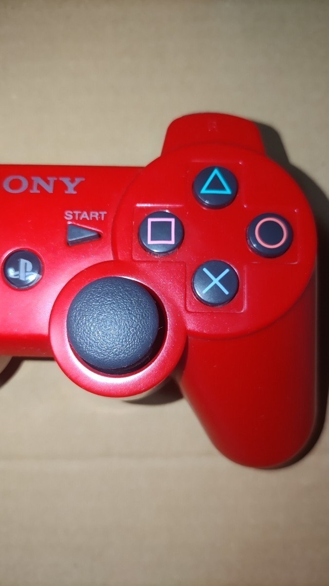 PS3コントローラー　レッド　プレステ3　DUALSHOCK3　①