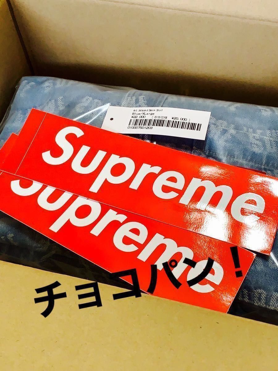 希少サイズ！XL！Supreme Arc Jacquard Denim Shirt Blue XLarge 新品