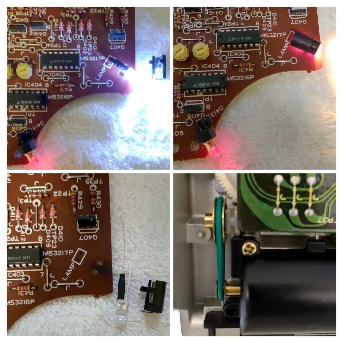 SL-10 テクニクス ☆整備済動作品 ☆T4P P30C+30ES楕円針 ☆即決特典 310MCカートリッジ追加 ☆盤面照明LED化 ☆ケーブル類/足/取説完備_盤面照明ランプの白色LED化