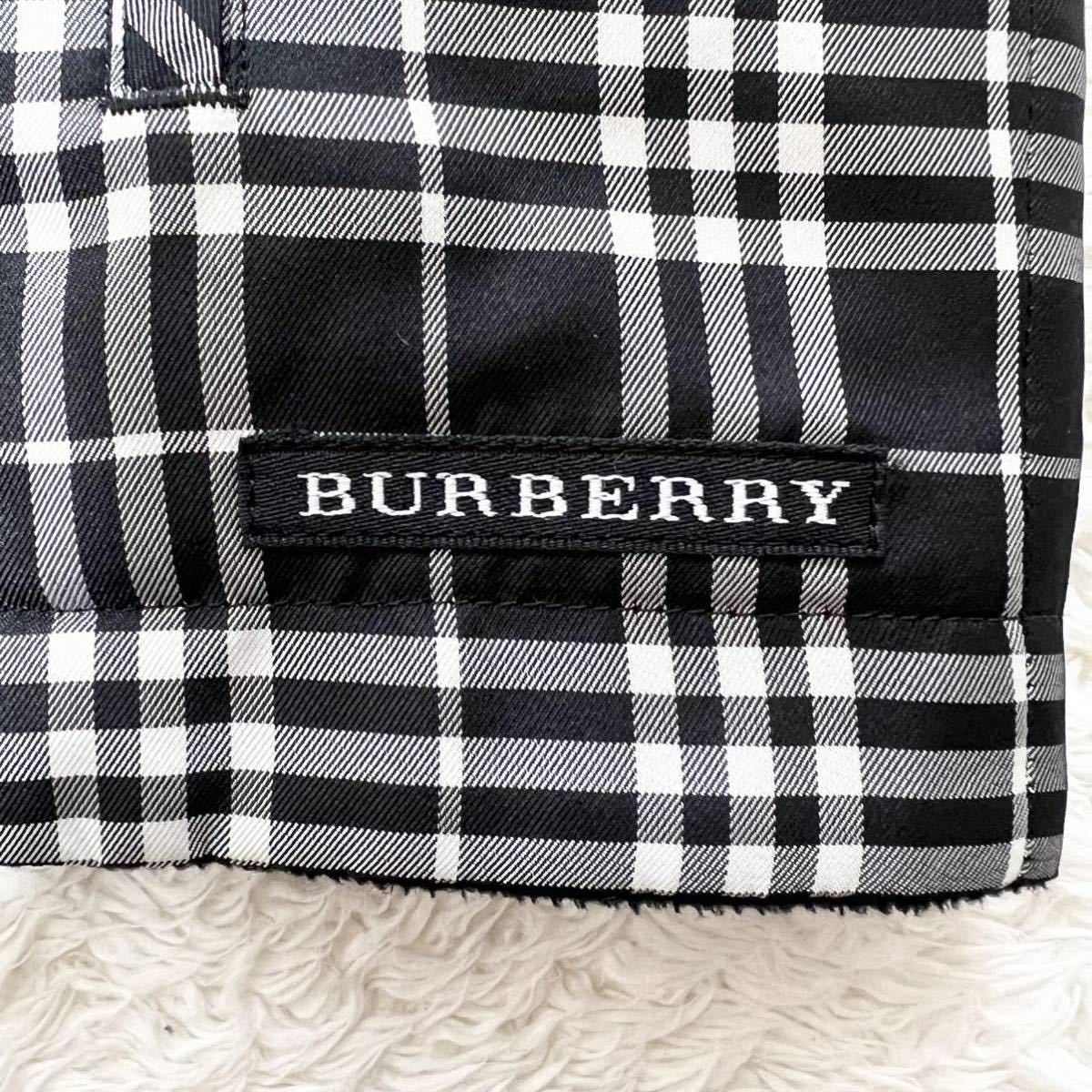 美品 バーバリーゴルフ リバーシブルベスト M ブラック 総柄チェック フリース ジップアップ イタリア製生地 BURBERRY GOLF 三陽商会 1円〜_画像5