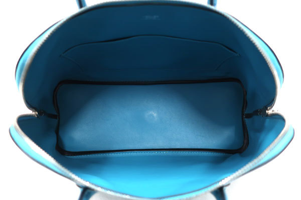 [ beautiful goods ]HERMES| Hermes Bolide 1923vo- Swift turquoise *K stamp handbag 500100023