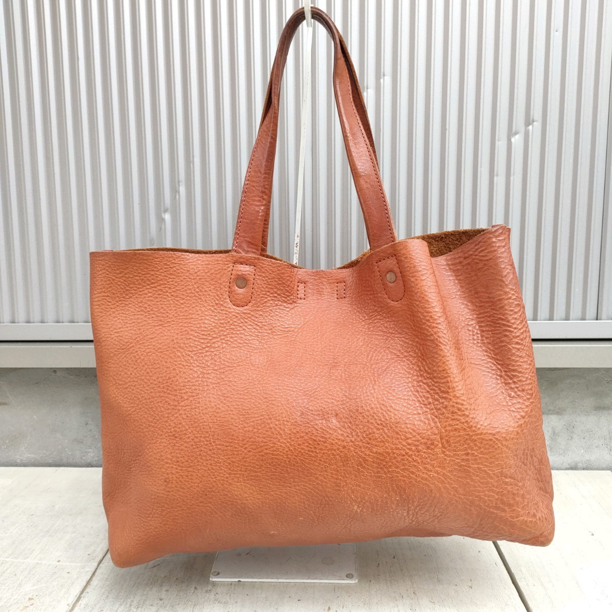 【大人気/別注】スロウSLOW × ビームスBEAMS/手作り/ハンドメイド/栃木レザー/オールレザー/トートバッグ/Bono  Tote/茶/R081620/0002/