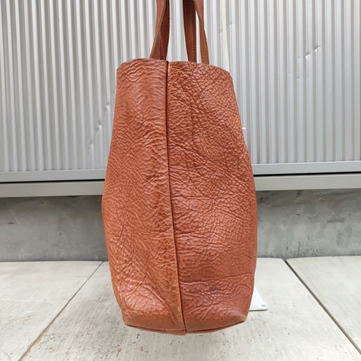 【大人気/別注】スロウSLOW × ビームスBEAMS/手作り/ハンドメイド/栃木レザー/オールレザー/トートバッグ/Bono  Tote/茶/R081620/0002/