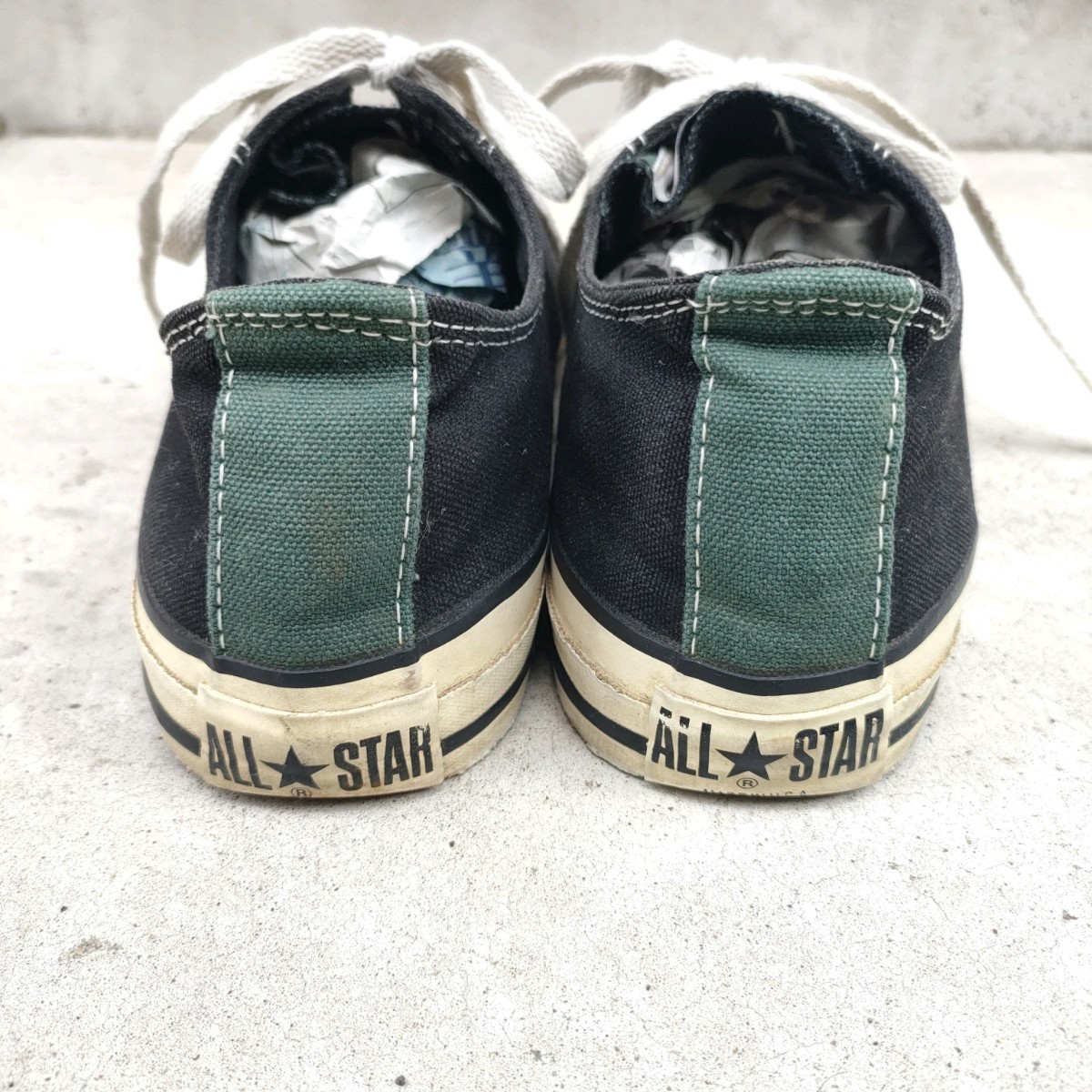 【稀少/90s/USA製】コンバースCONVERSE/オールスターALL STAR/キャンバス/バイカラー/ローカット/スニーカー/29/10.5/黒/R070911/0054/_画像3