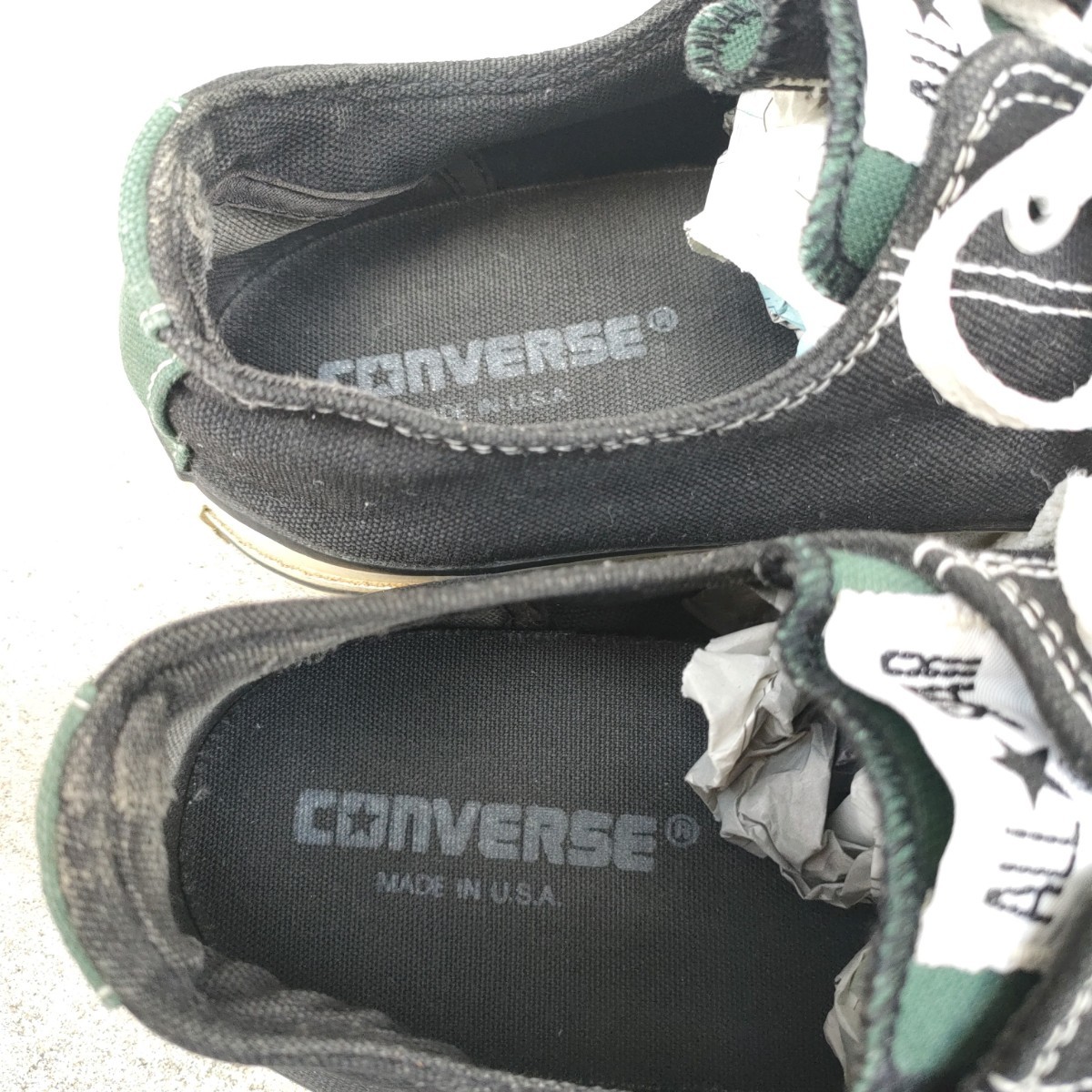 【稀少/90s/USA製】コンバースCONVERSE/オールスターALL STAR/キャンバス/バイカラー/ローカット/スニーカー/29/10.5/黒/R070911/0054/_画像10