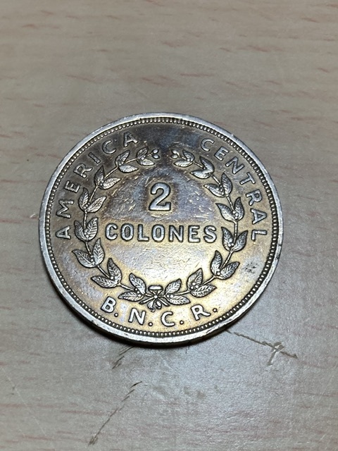 2 colones 1948 de Costa Rica_画像1