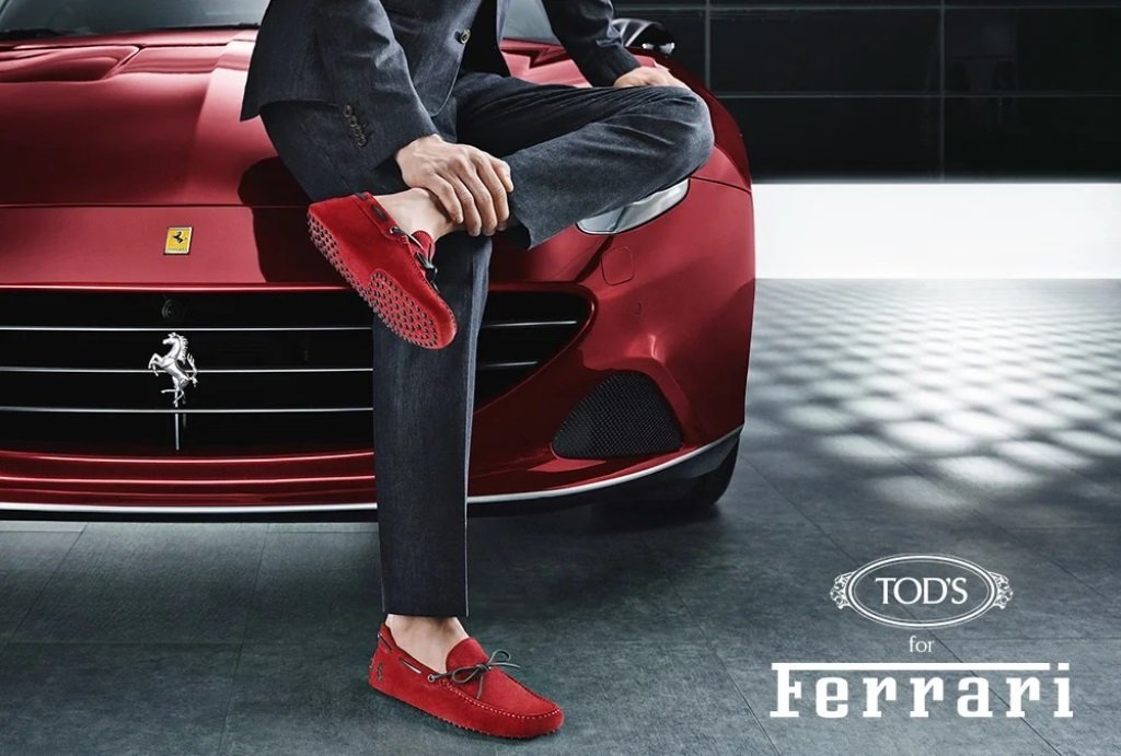 12万新品◆5=24cm◆TOD'S for Ferrari◆トッズ×フェラーリコラボ ドライビングシューズGOMMINI 1円