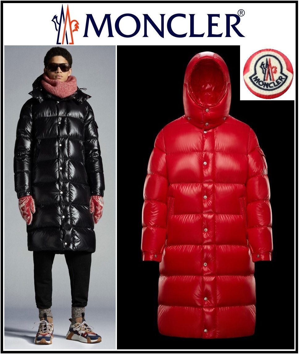 34万新品本物◆モンクレール◆2◆MONCLER『HANOVERIAN』赤ロングダウンコート1円_画像1