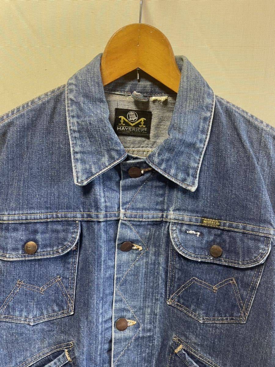 1970s MAVERICK Denim Jacket Size 38_画像8