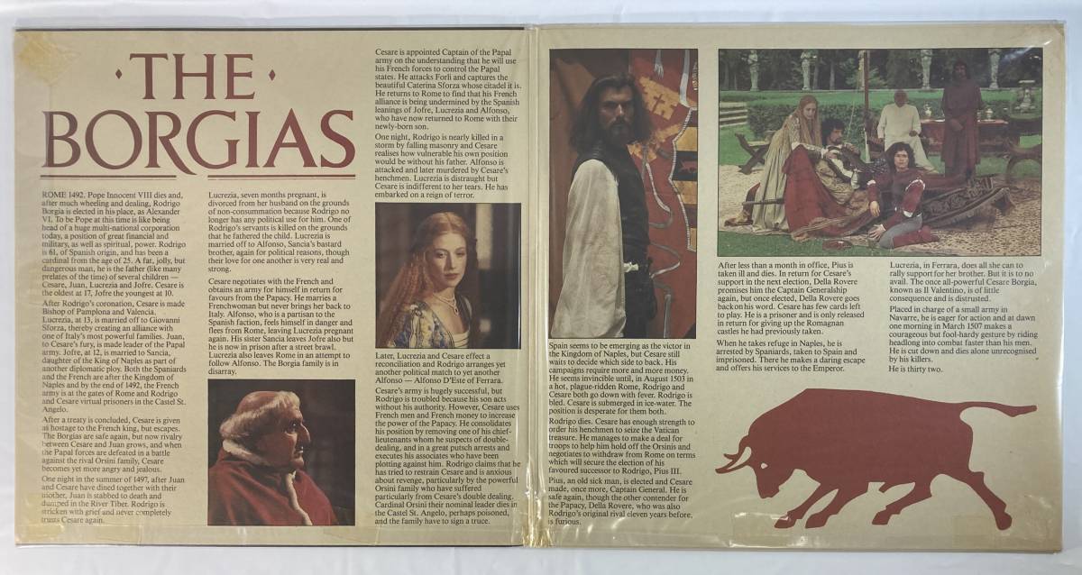 The Borgias (1981) ジョルジュ・ドルリュー 英盤LP BBC REP 428 STEREO_画像3