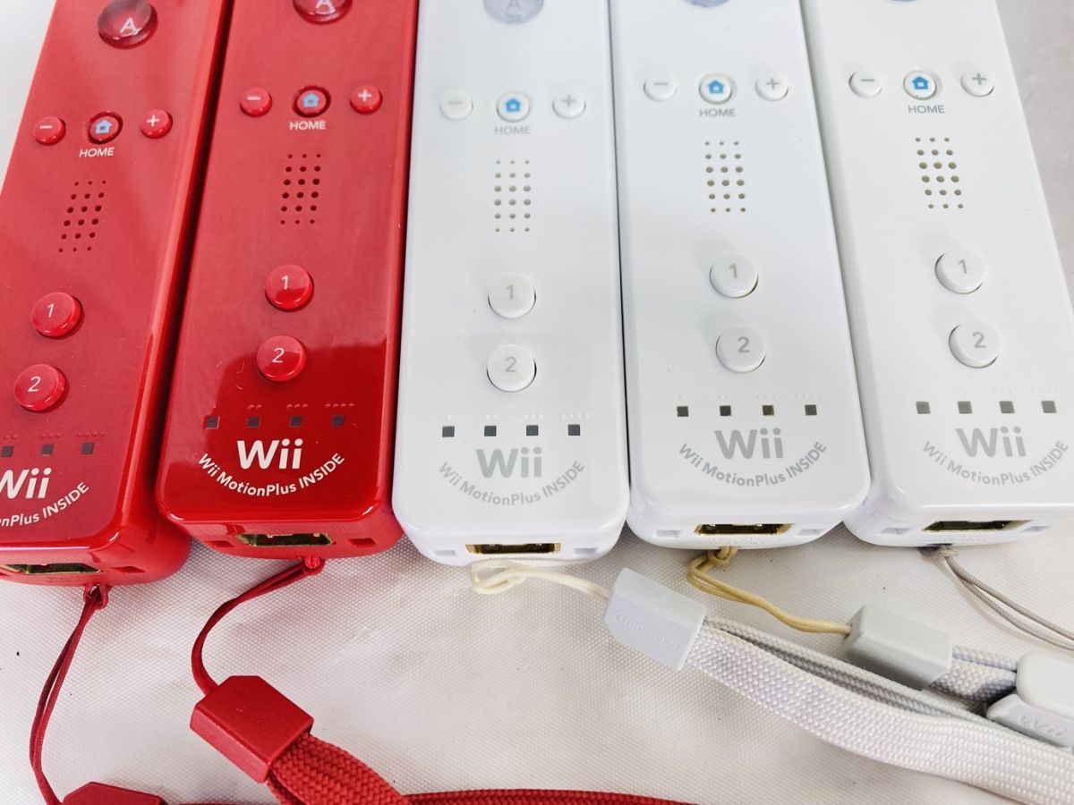 Nintendo 任天堂 Wii リモコン モーションプラス + / ピンク レッド ブラック ブルー ホワイト セット まとめ HY-231019013_画像7
