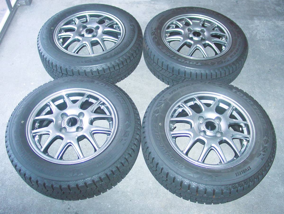 僅か500km使用 トーヨー オブザーブ スタッドレス GIZ2 175/65R14 ZACKホイール 美品 ブーン パッソ ヴィッツ フィット ノート キューブ_画像1