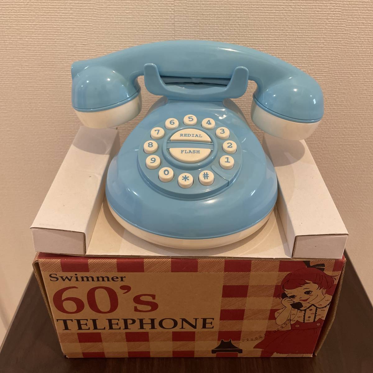 swimmer 電話 昭和レトロ ビンテージ ダイヤル式 スイマー 雑貨 アメトイ ファンシートイ