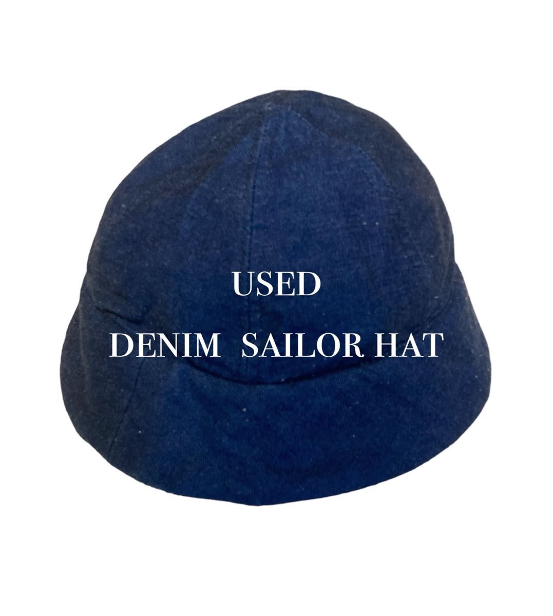 USED デニム　セーラーハット　帽子