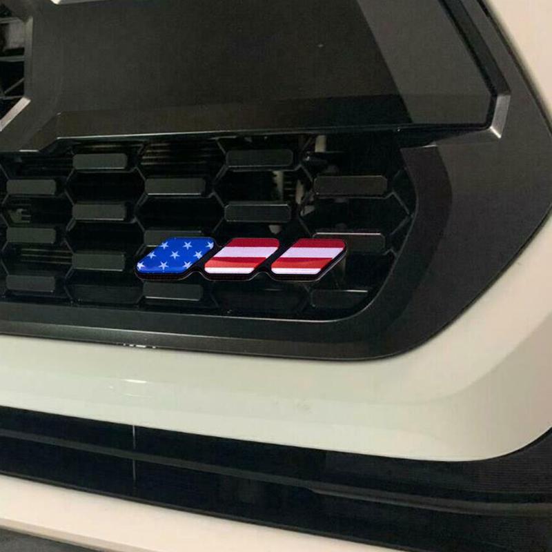 グリルバッジ ステッカー アメリカ国旗 エンブレム ブラック ハイラックスサーフ カローラクロス TRD系SUV ヴァンガード ライズ C-HR