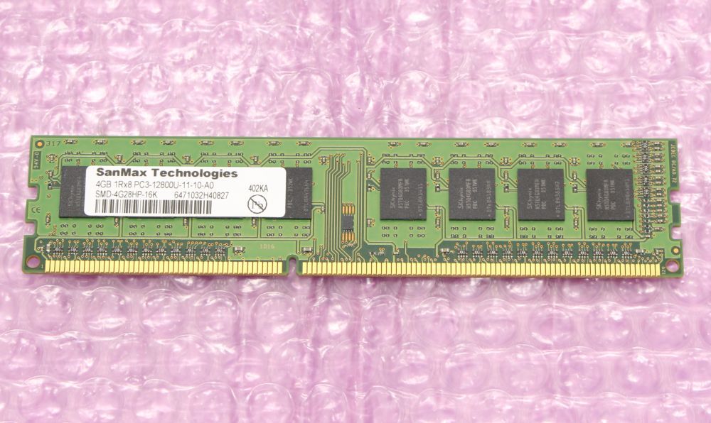 PC3-12800U(DDR3-1600)-4GB 1枚 /SanMax_画像1