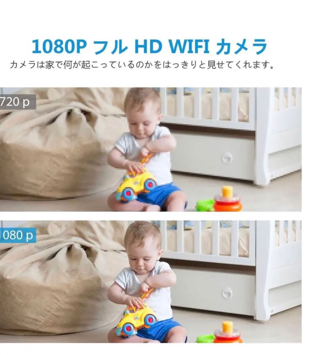 NGTeco ネットワークWi-Fiカメラ ペットカメラ パン/チルト 1080P HD 屋内監視カメラ ドーム型 IP防犯カメラ