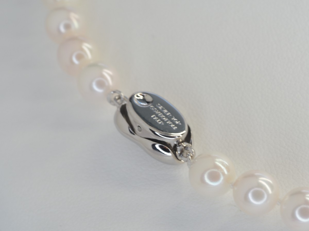 324 真珠祭り！天然アコヤ本真珠ネックレス ホワイト 7.5mm～8.0mm-