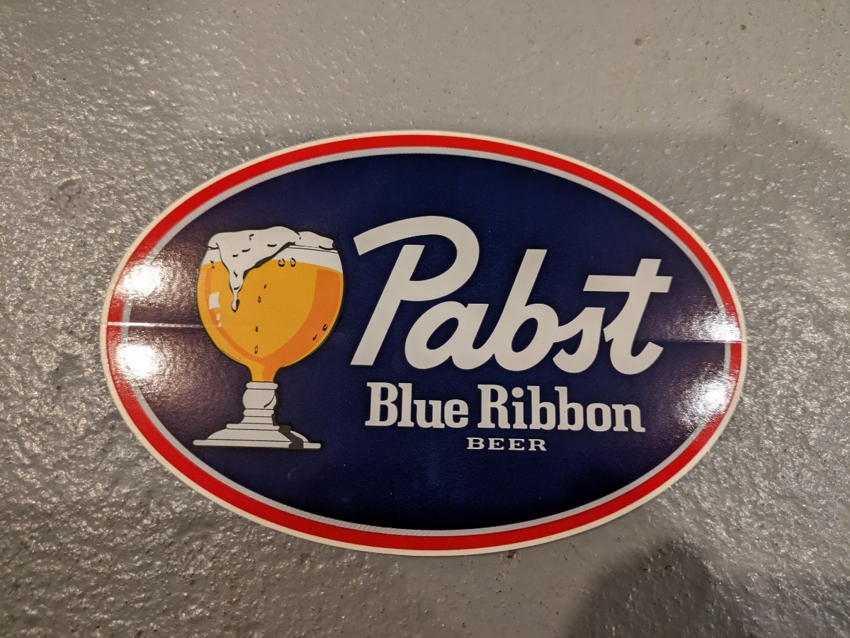 DEADSTOCK! デッドストック! PABST BLUE RIBBON バブスト ステッカー 工具箱 や 車 、バイク などに! (まとめ買いOK)_画像1