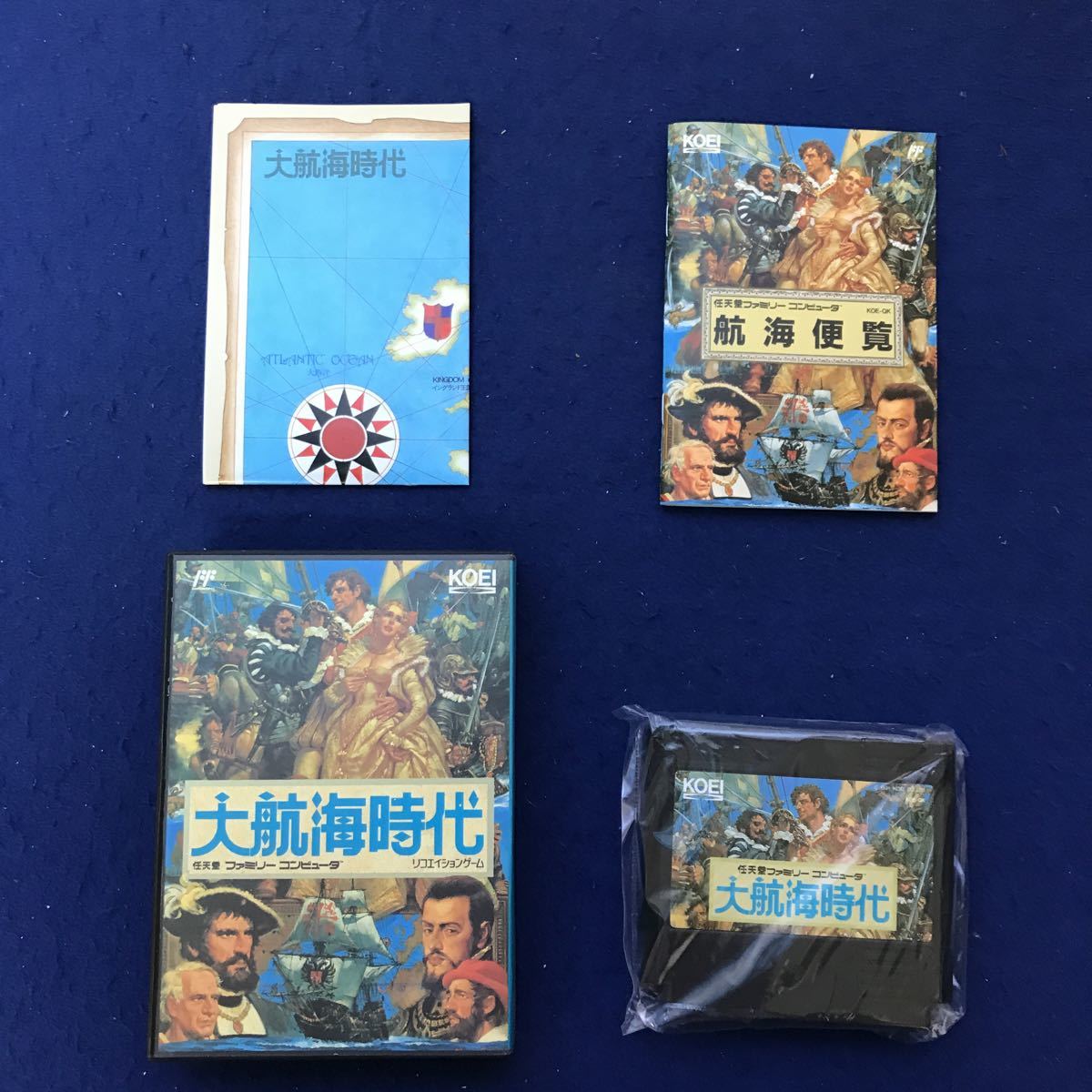 F43-061 【ファミコン ゲームソフト】大航海時代 リコエイションゲーム 光栄 動作未確認 説明書あり