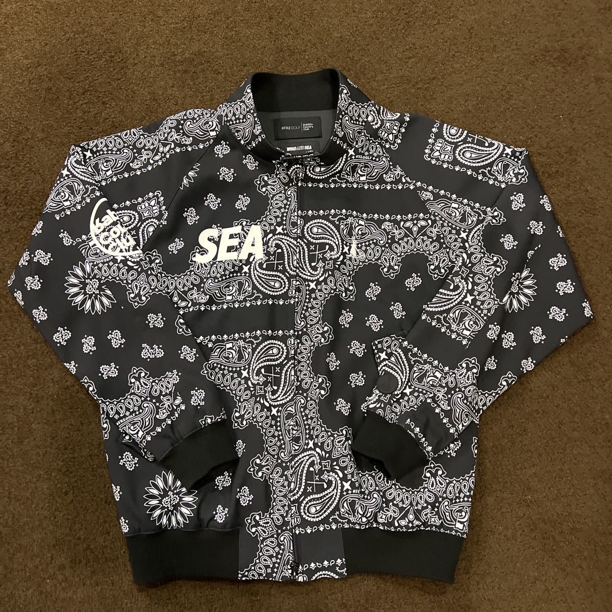 値下げオンライン購入 FR2 GOLF x WIND AND SEA Original Paisley Stretch Blouson ウィンダンシー ペイズリージャケットコラボ　激レア　M_画像1