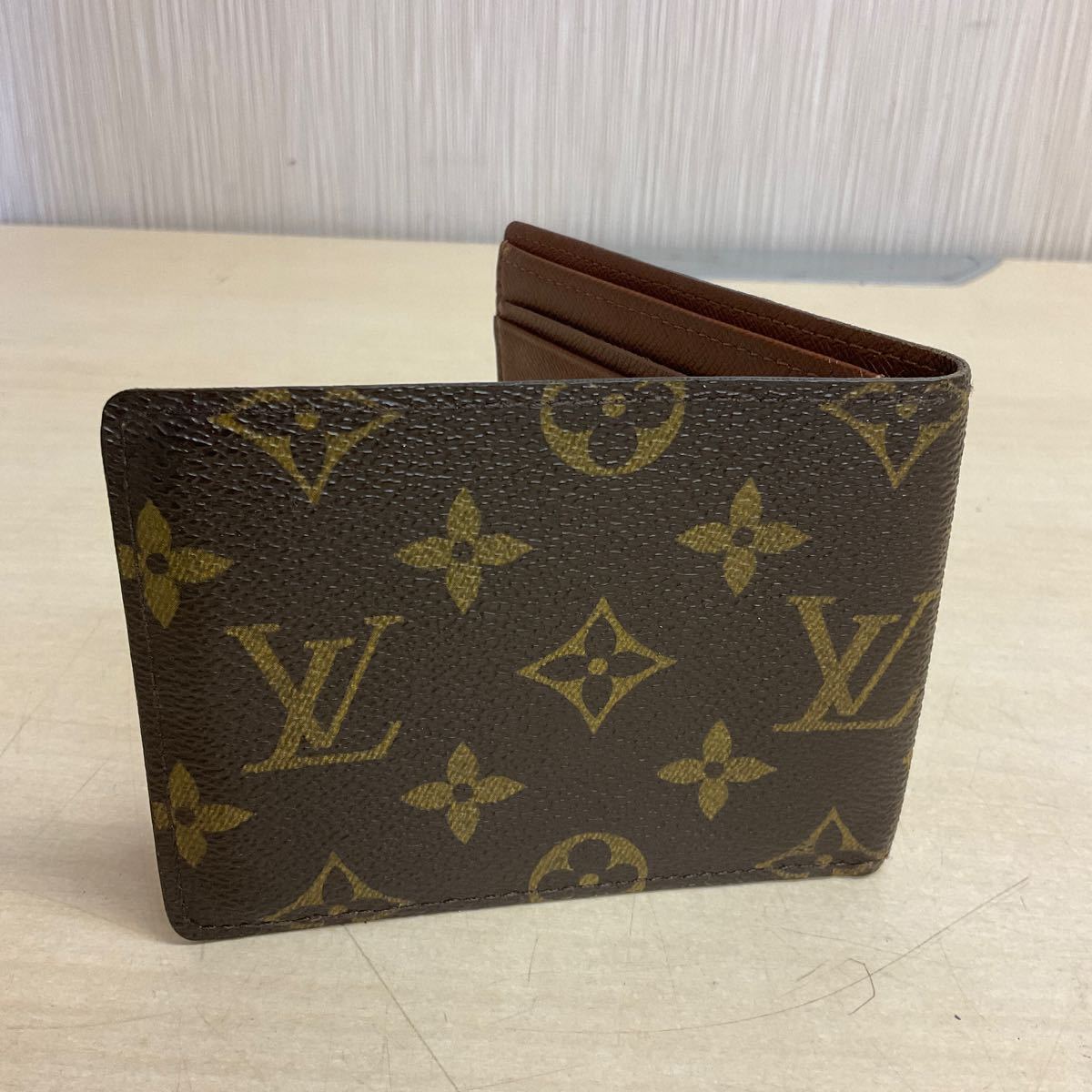 営SA70-60T LOUIS VUITTON ルイヴィトン モノグラム ビエ 9カルト クレディ 二つ折り財布 パスケース 定期入れ _画像1