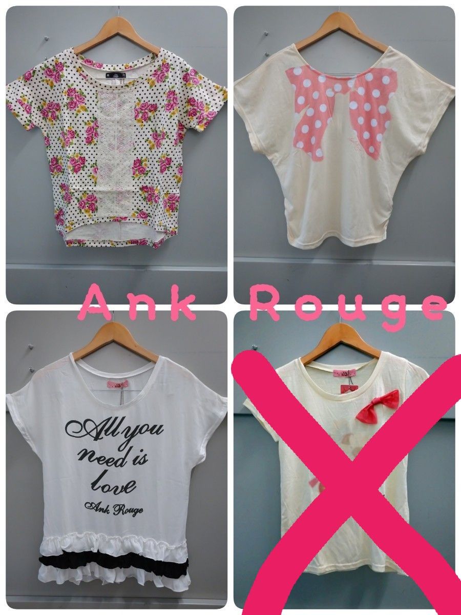 新品 未使用 アンクルージュ  Ank Rouge 　Tシャツ 　3枚  セット