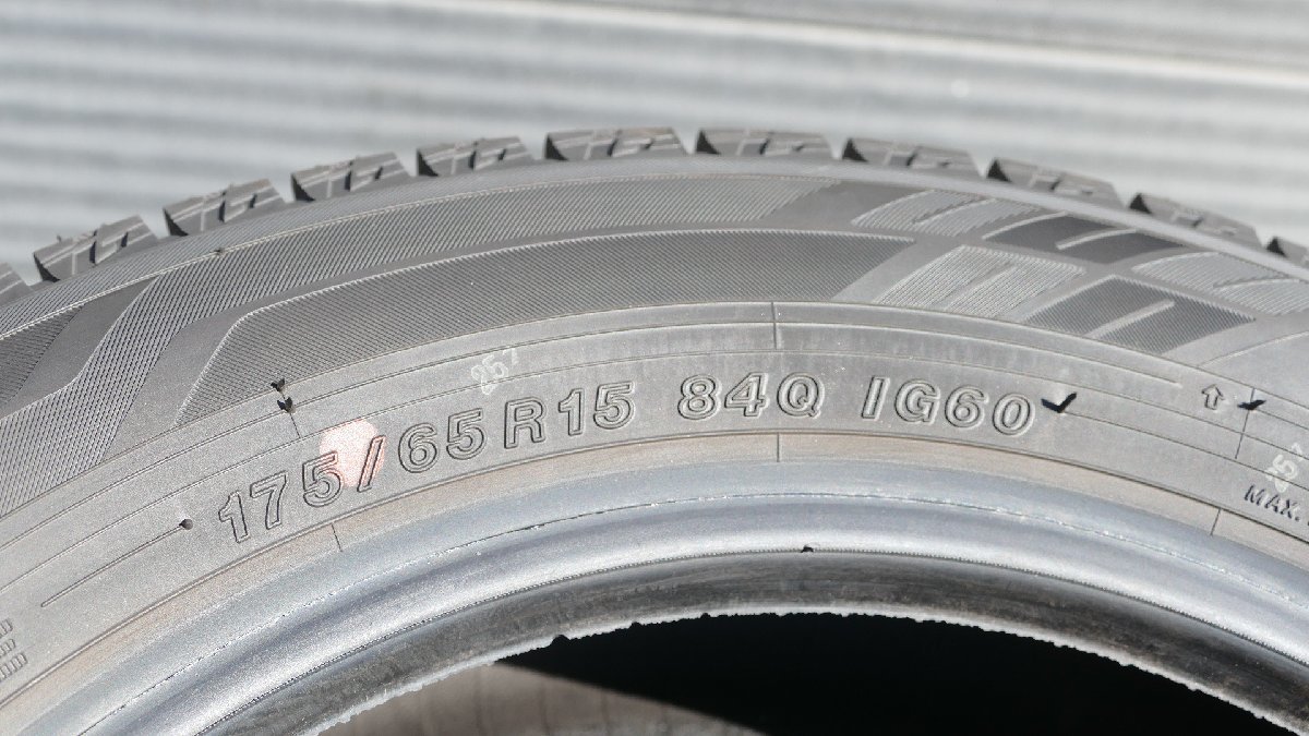 R5238IS ヨコハマ アイスガード6 iG60 175/65R15 84Q 15インチ スタッドレス タイヤ 22年製 1本 超バリ山_画像7