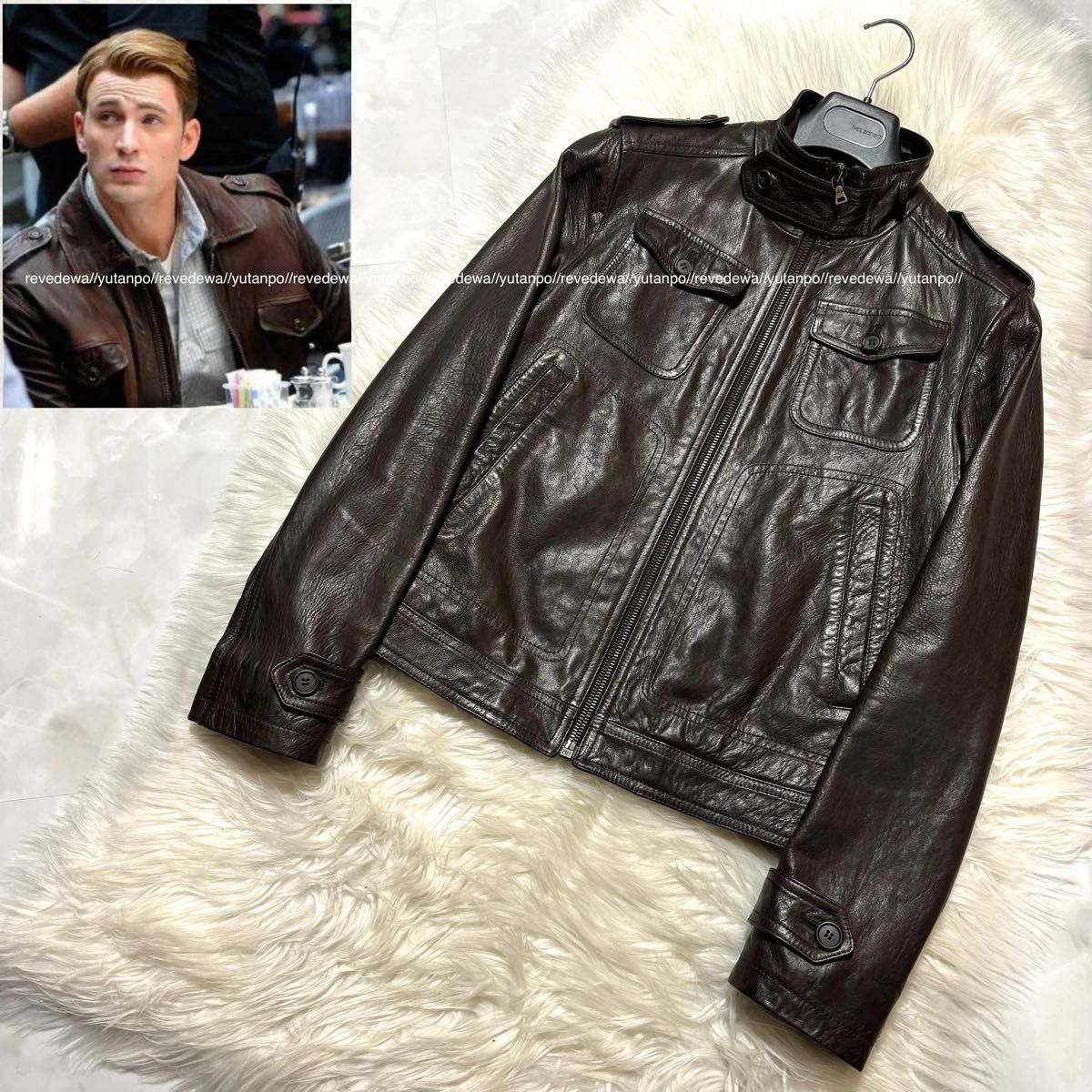 本物 美品 プラダ エポレット ZIP UP マルチポケット レザー 本物 美品 プラダ エポレット ZIP UP マルチポケット レザー
