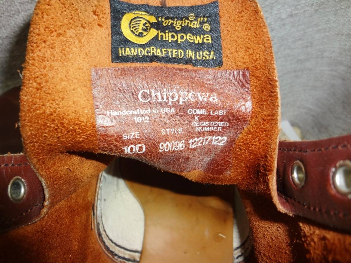 [ beautiful goods rare ]CHIPPEWA Chippewa 90096 size 10D leather boots America made 