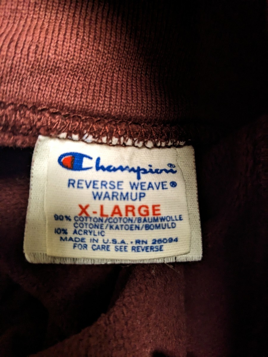 80s トリコ2枚タグ Champion ReverseWeave パーカー USA製 XL エンジ ミネソタ大 カレッジ チャンピオン ビンテージ リバースウィーブ 90s_画像4