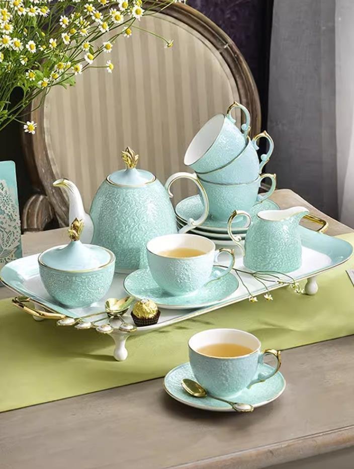 茶器 洋食器 ラミックス 15点セット ポット カップ ソーサー テーブルウェア インテリア アフタヌーンティー