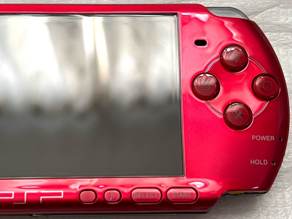 美品・動作確認済み・最終型〉PSP-3000 本体ラディアントレッド＋