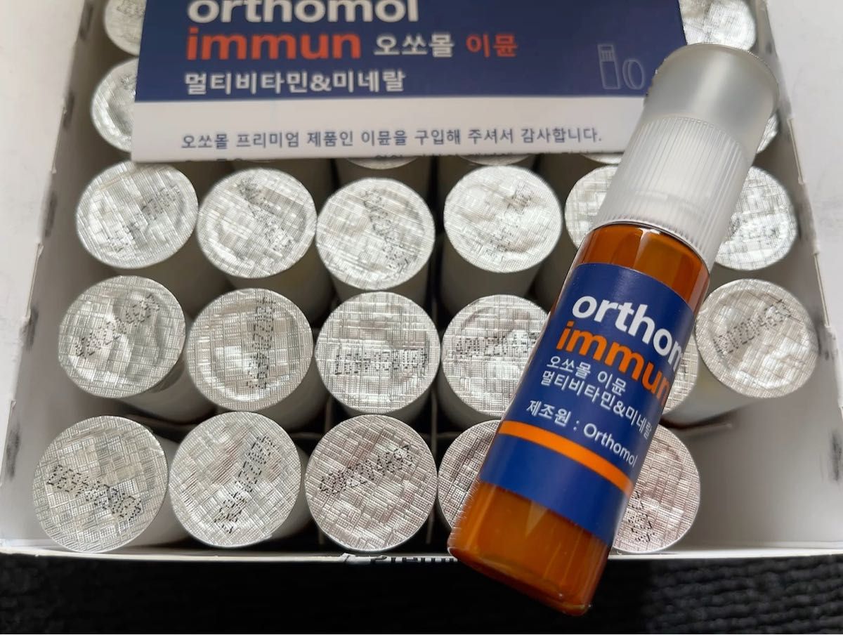 新品 orthomol immun オーソモルイミューン 飲むエルメス マルチビタミン 7本セット 1週間分 ビタミン＆ミネラル