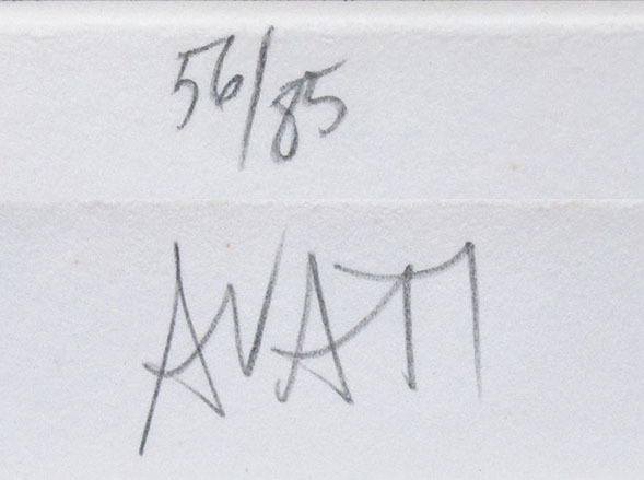 マリオ・アバチ（マリオ・アヴァチ）『L'AS DE』メゾチント　ed.56/85. 鉛筆サイン　額付き（箱なし）　Mario Avati_画像5