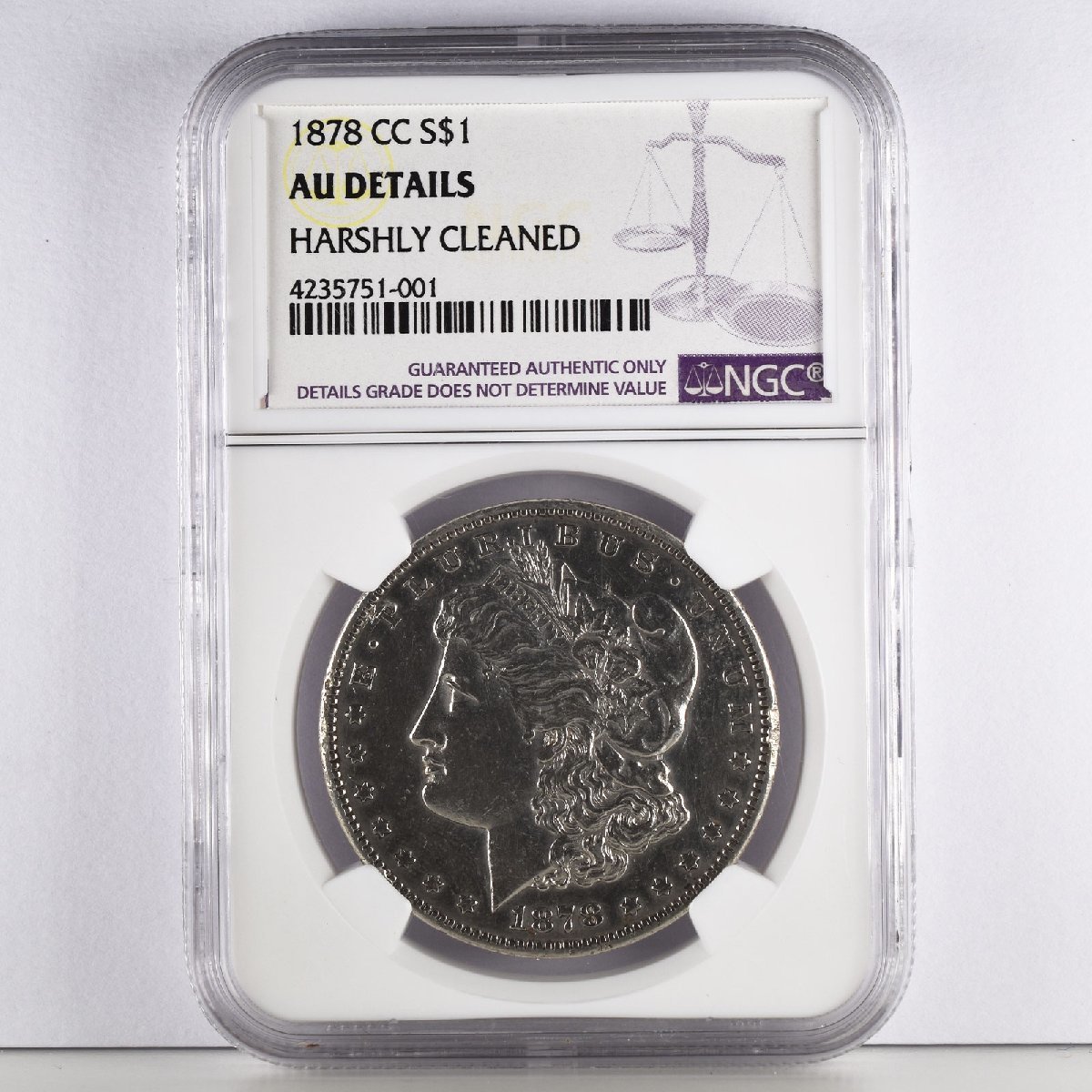 [NGC AU Details] 初年 1878 CC カーソンシティ 年 アメリカ USA America モルガンダラー 1 dollar 1ドル 銀貨