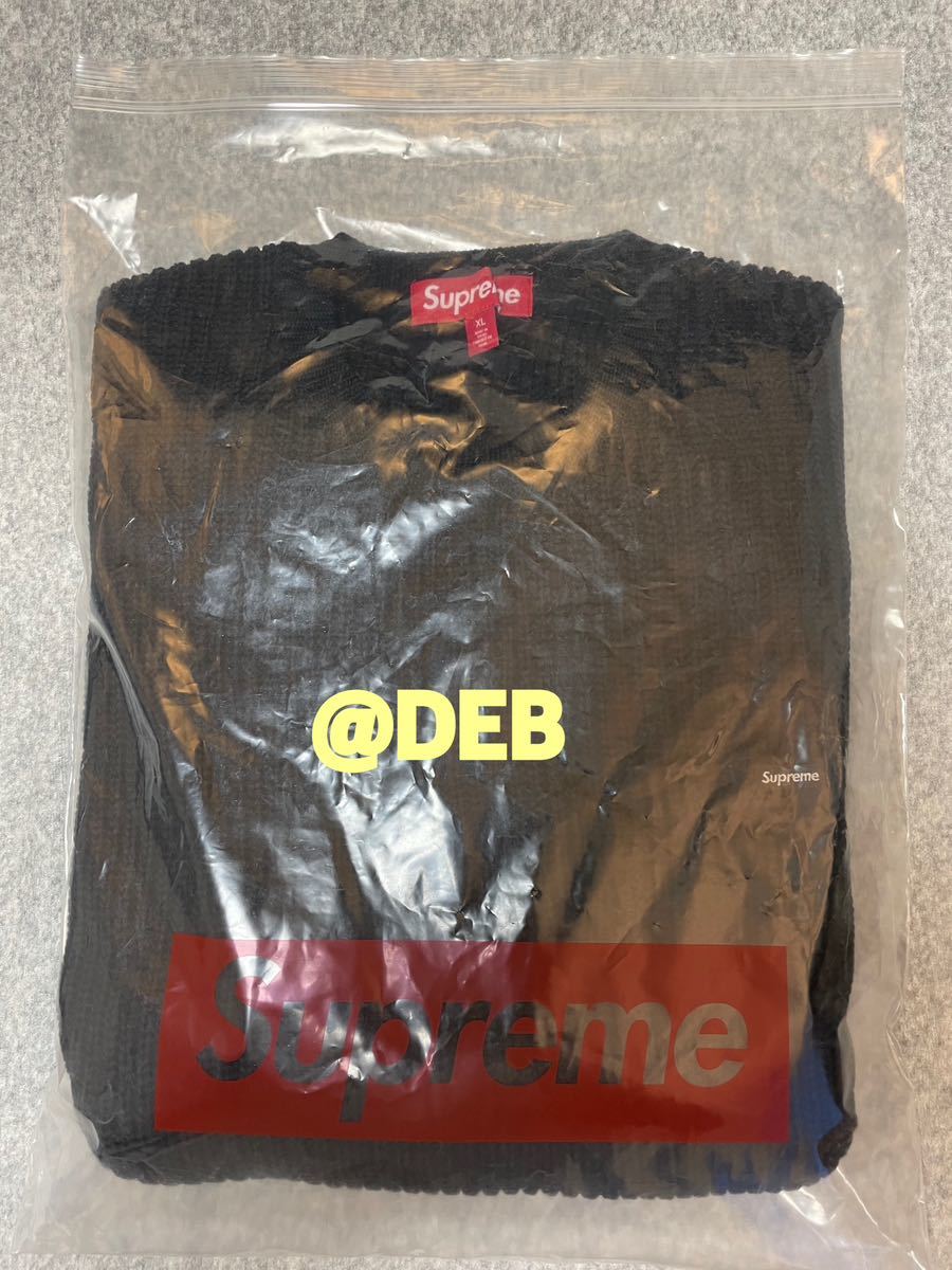 Supreme 2023FW Small Box Ribbed Sweater Black XLサイズ シュプリーム スモールボックス リブド セーター ブラック X-LARGE_画像2