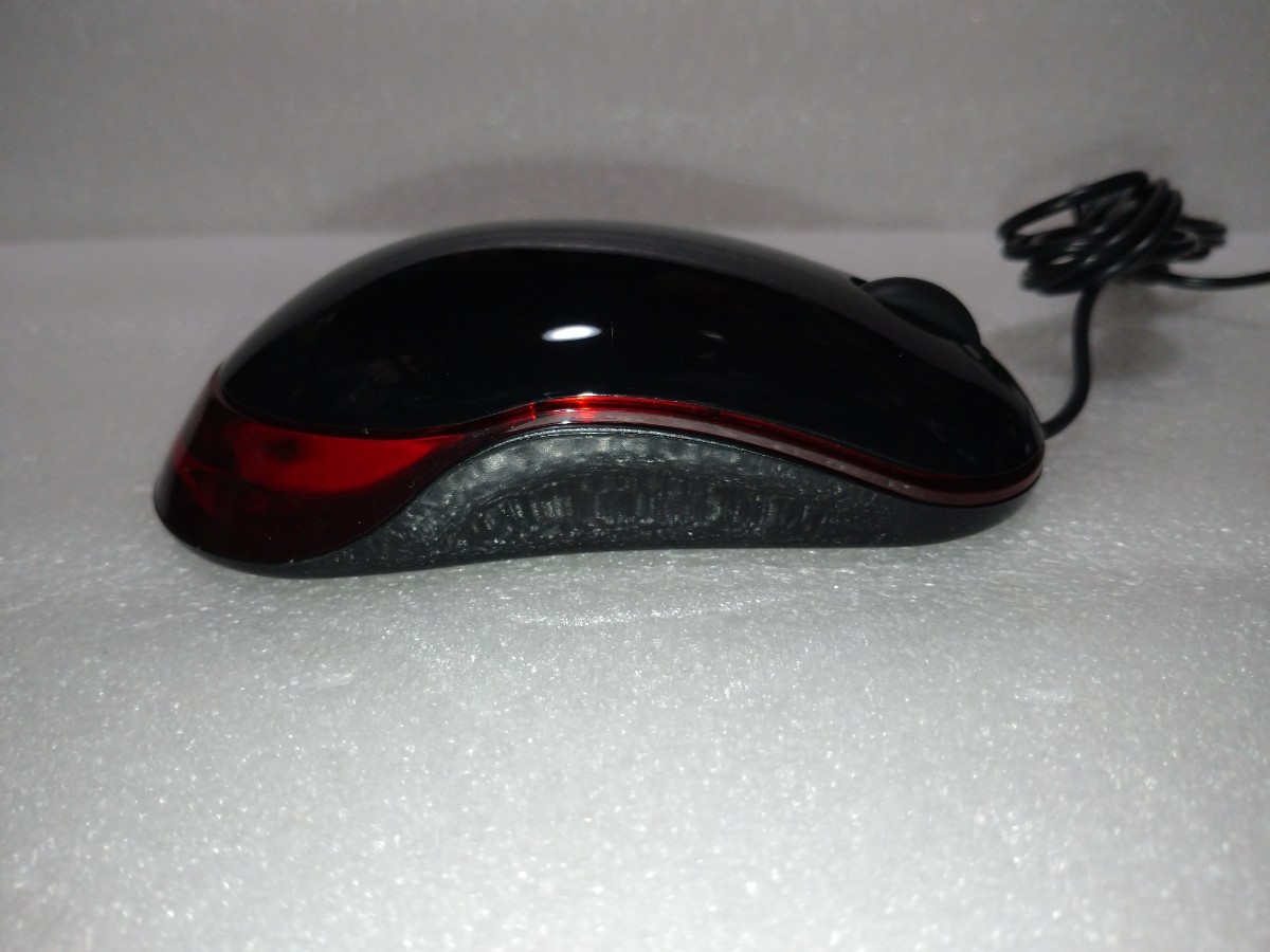 レア SONY 光学式USBマウス、SMU-SL1 ブラック、 アクリルパーツ:レッド。_画像6