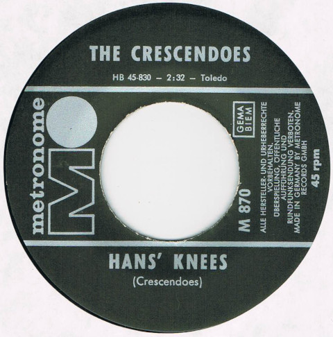 ●THE CRESCENDOES / HAN'S KNEES [GERMANY 45 ORIGINAL 7inch シングル BEAT 試聴]_画像3