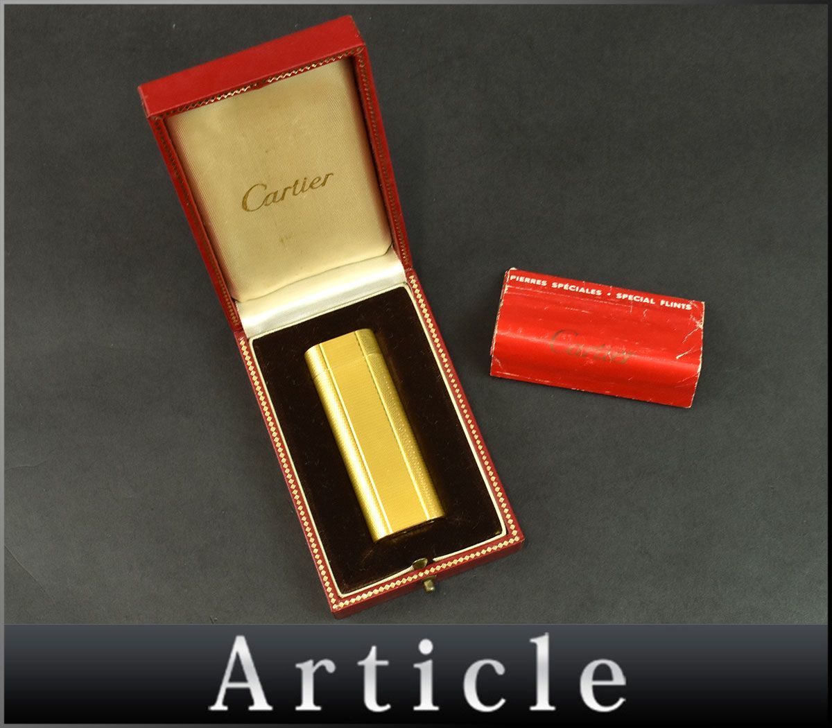 Cartier カルティエ ガスライター ゴールドカラー 箱付き 喫煙具 着火
