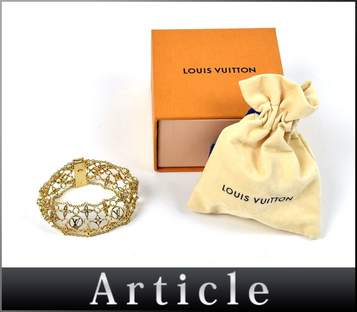 Shop Louis Vuitton 2022 SS Monogram chain bracelet (M00308, M00309) by JOY＋