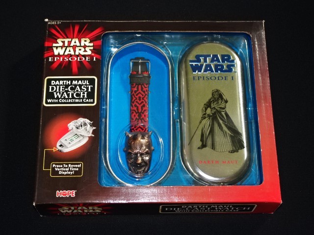 未使用品【ダースモール・ダイキャスト ウォッチ】DARTH MAUL DIE-CAST WATCH・HOPE・腕時計・STAR WARS EPISODE1・スターウォーズの画像1