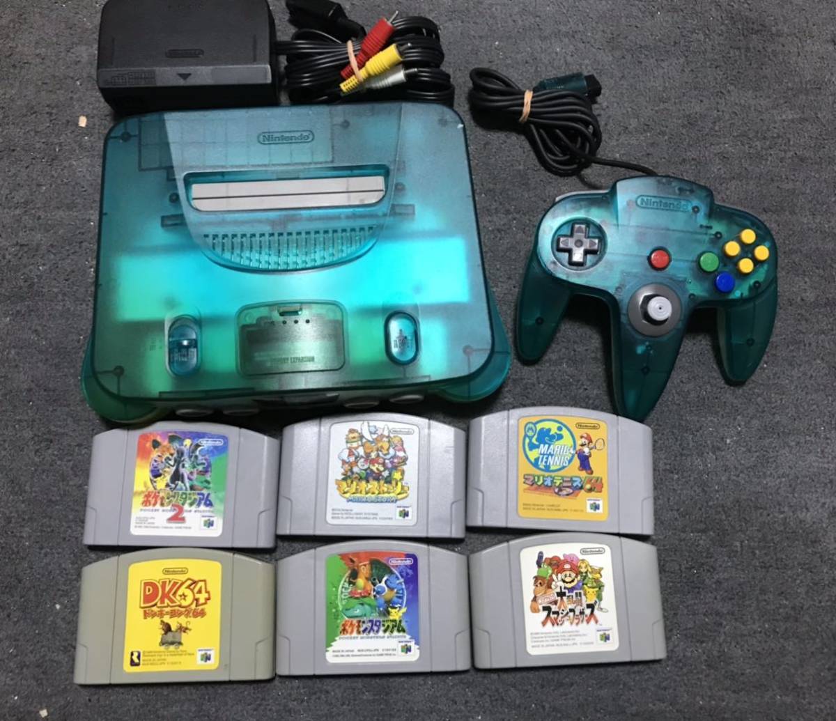 ニンテンドー64 NINTENDO64 任天堂64 本体クリアブルー動作確認済み