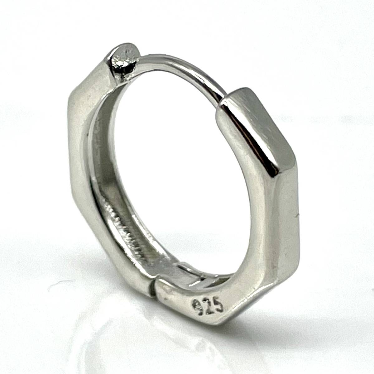 ローマナンバー フープピアス ピアス メンズ シルバー925 18G 新品 未