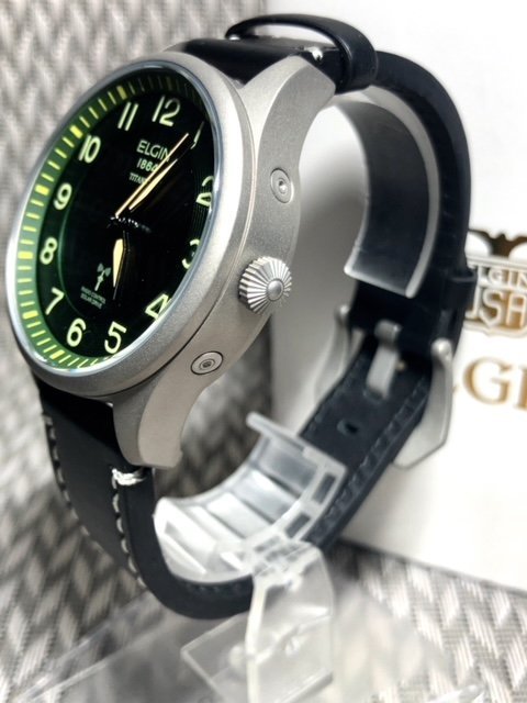 新品 正規品 腕時計 ELGIN エルジン ソーラー充電 メンズ 男性 3気圧防水機能 パワーセービング機能 電波受信 アナログ プレゼント ギフト_画像3
