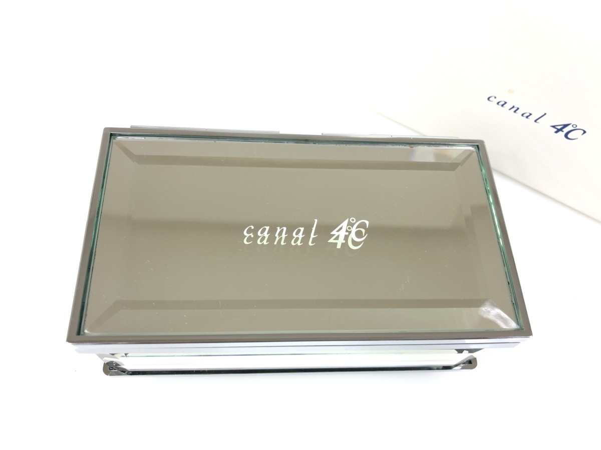 美品　canal 4℃　カナルヨンドシー　オルゴール（星に願いを）付き　ネックレス　シルバー/ラインストーン　YAS-5163