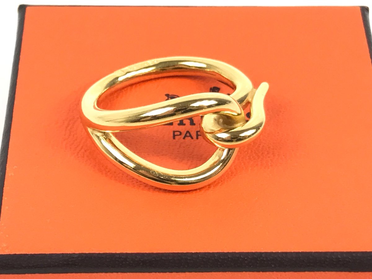 正規通販】 美品 エルメス HERMES ジャンボ スカーフリング ゴールド