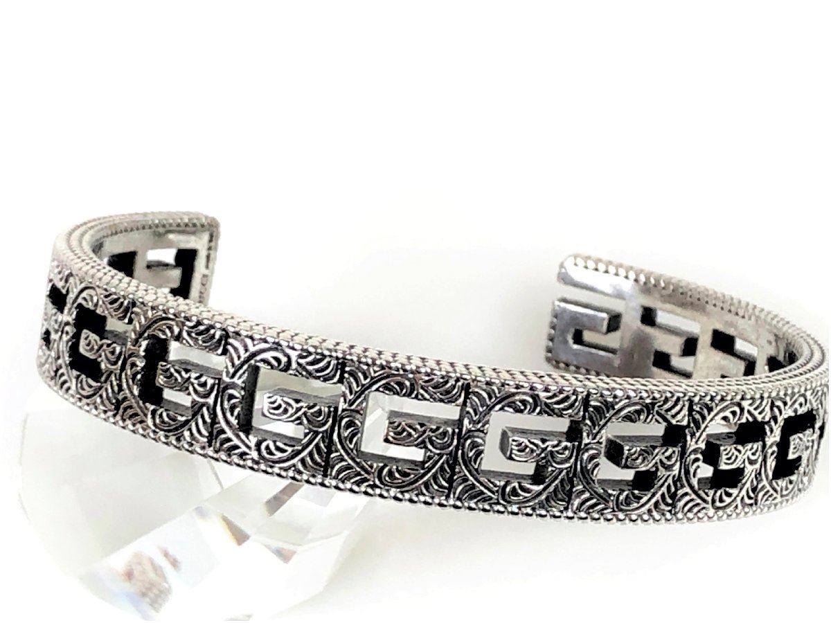 新作ウエア 希少 グッチ GUCCI スクエアG カフブレスレット バングル シルバー925 YAS-8810 バングル 新作ウエア 希少 グッチ GUCCI スクエアG カフブレスレット バングル シルバー925 YAS-8810 バングル