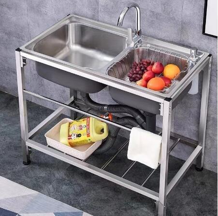 高品質 多機能 大容量 簡単取り付 家庭用 キッチンツール シンク 流し台 台所 便利 手入れが簡単 2槽シンク